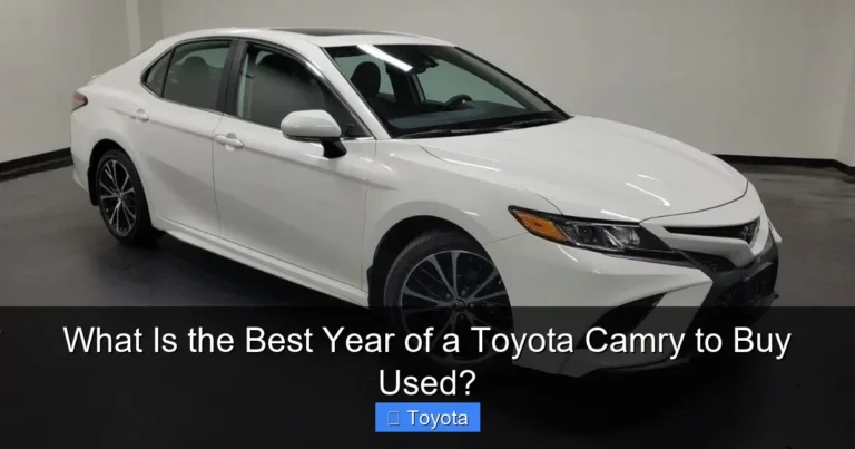 What Is the Best Year of a Toyota Camry to Buy Used?
