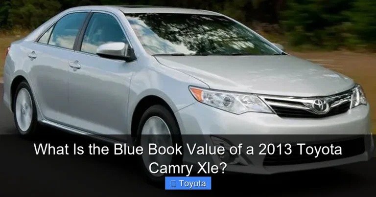 What Is the Blue Book Value of a 2013 Toyota Camry Xle?