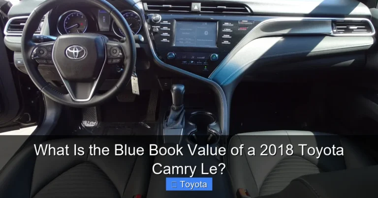 What Is the Blue Book Value of a 2018 Toyota Camry Le?