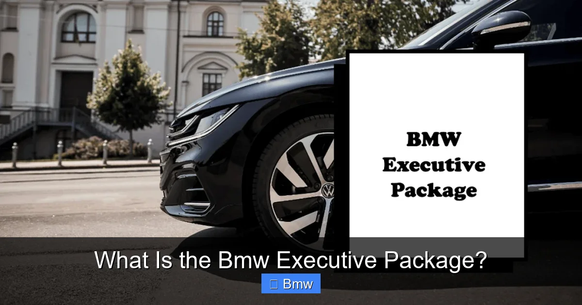What Is the Bmw Executive Package?