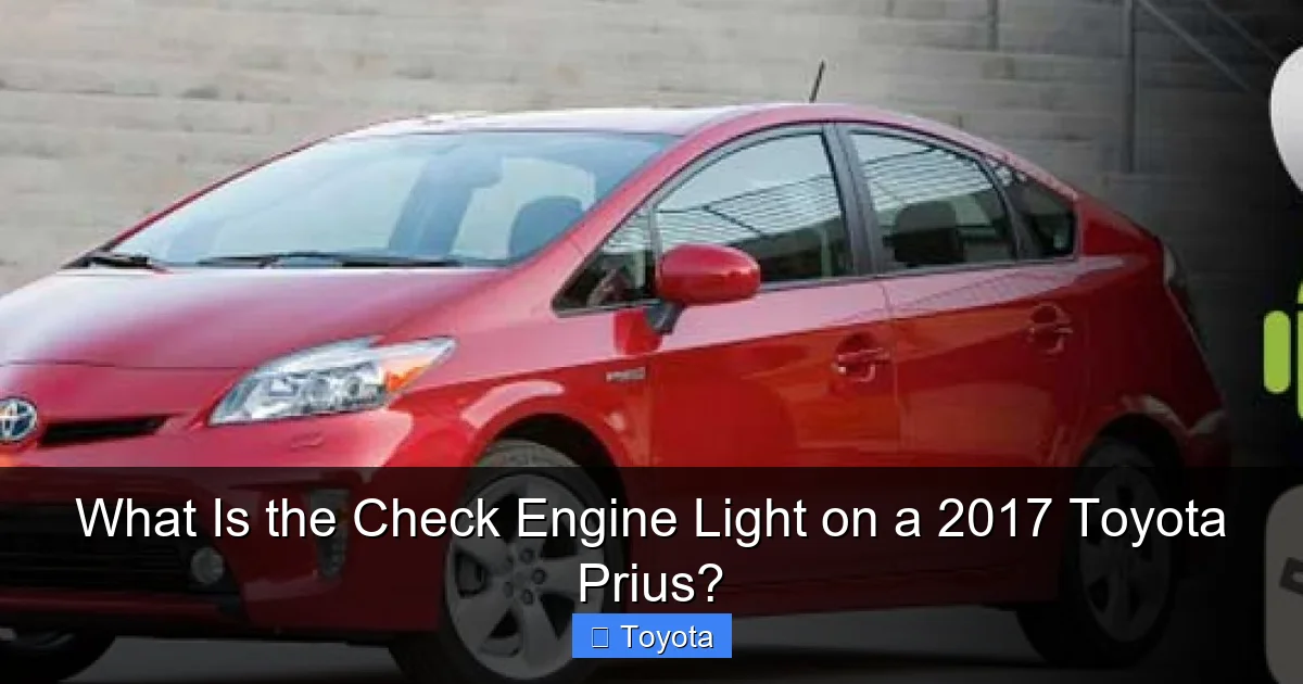 What Is the Check Engine Light on a 2017 Toyota Prius?