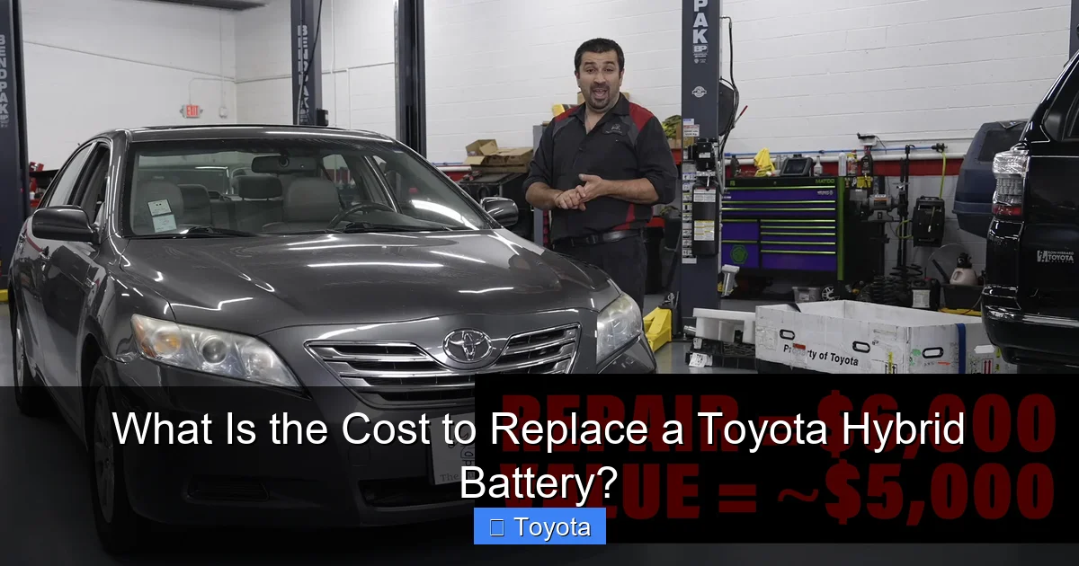 What Is the Cost to Replace a Toyota Hybrid Battery?