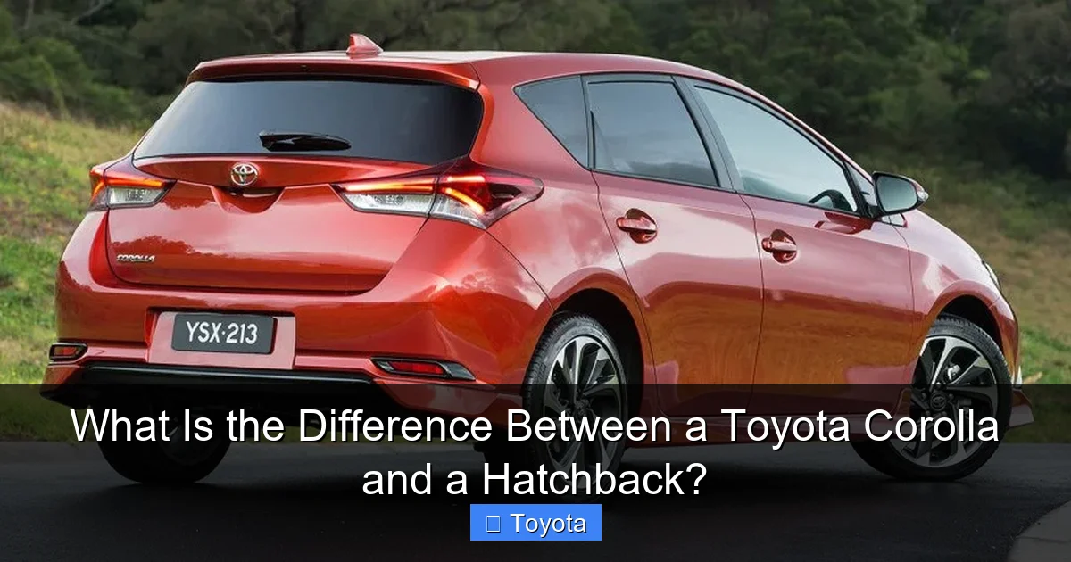 What Is the Difference Between a Toyota Corolla and a Hatchback?