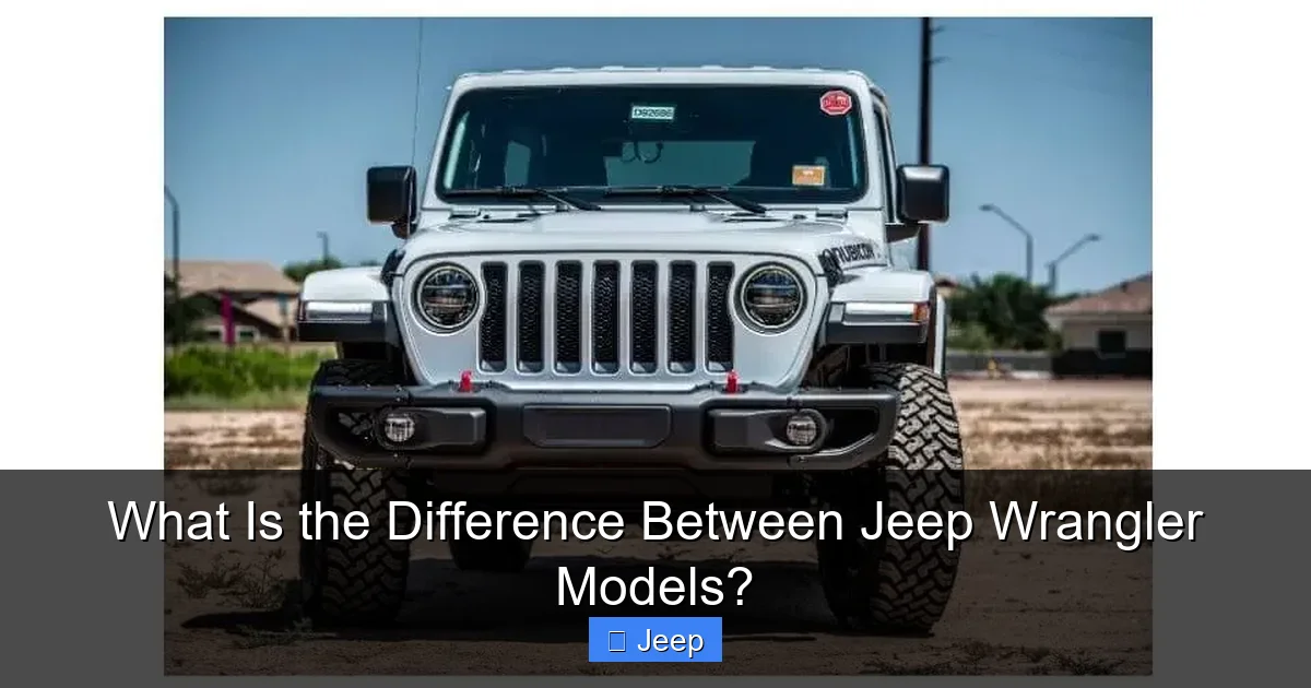 What Is the Difference Between Jeep Wrangler Models?