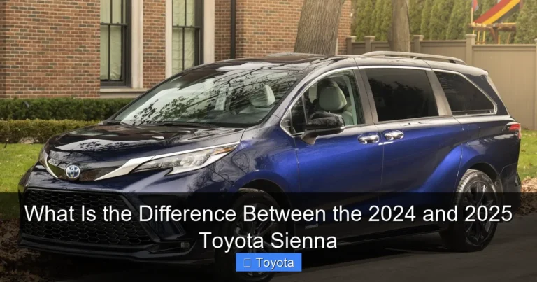 What Is the Difference Between the 2024 and 2025 Toyota Sienna