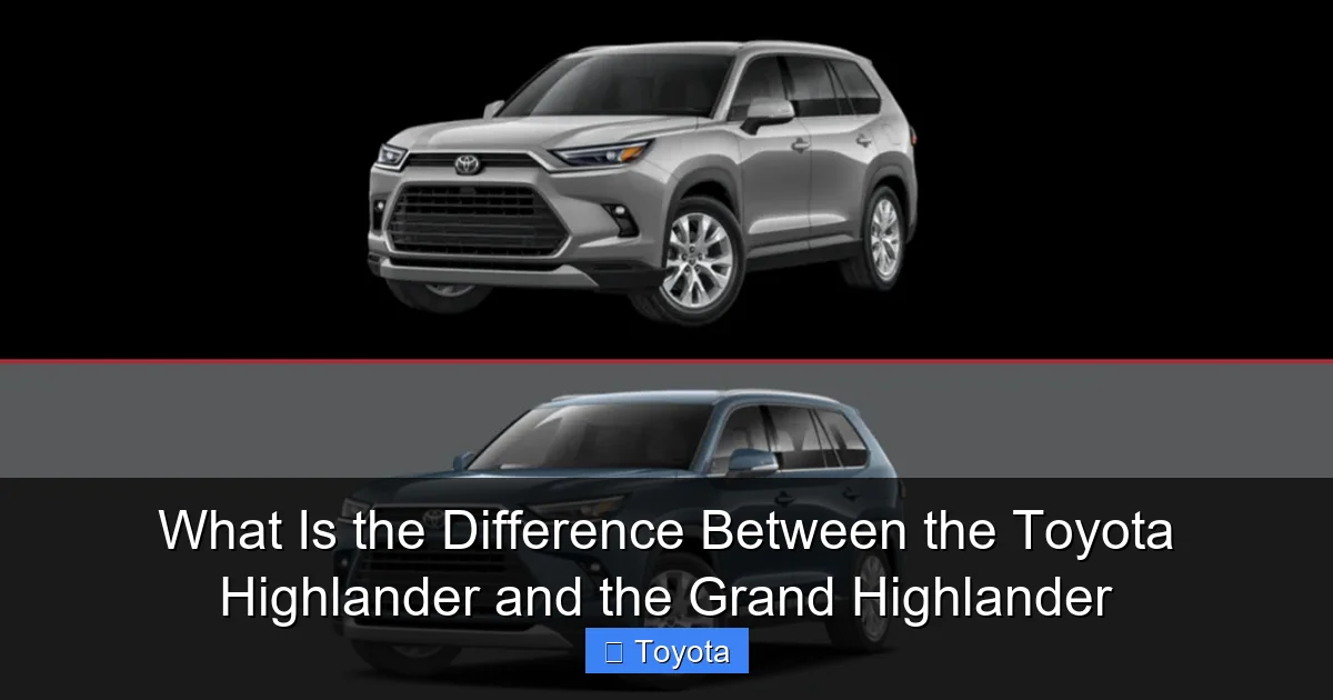 What Is the Difference Between the Toyota Highlander and the Grand Highlander