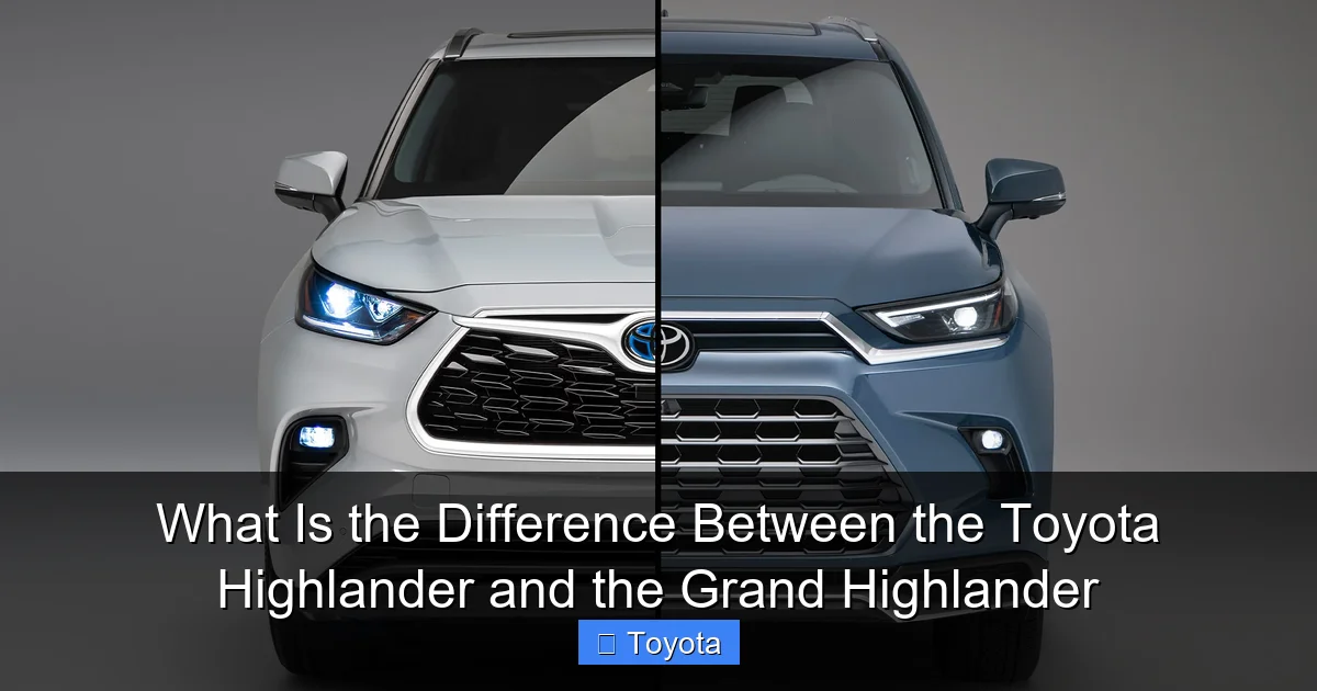 What Is the Difference Between the Toyota Highlander and the Grand Highlander