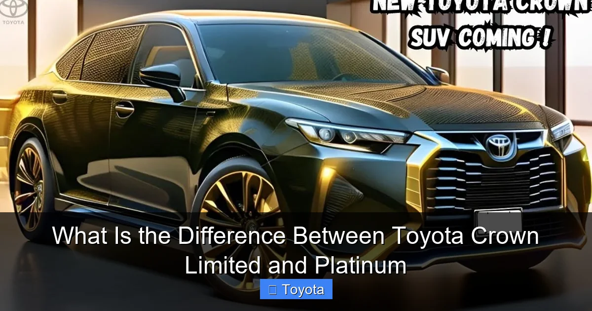 What Is the Difference Between Toyota Crown Limited and Platinum