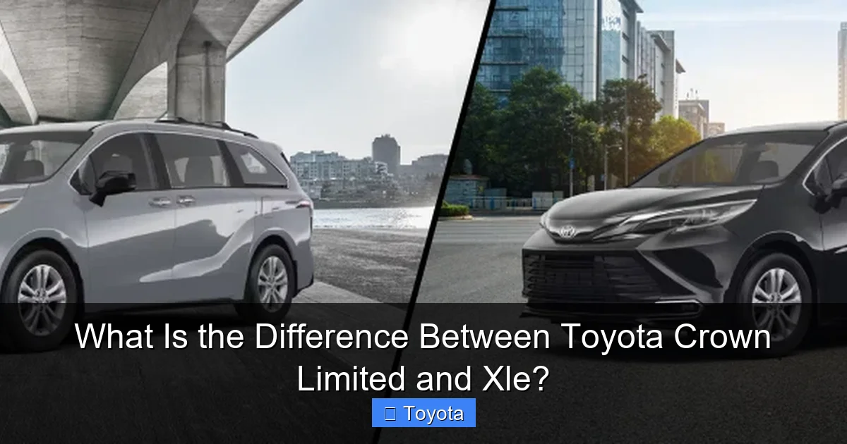 What Is the Difference Between Toyota Crown Limited and Xle?