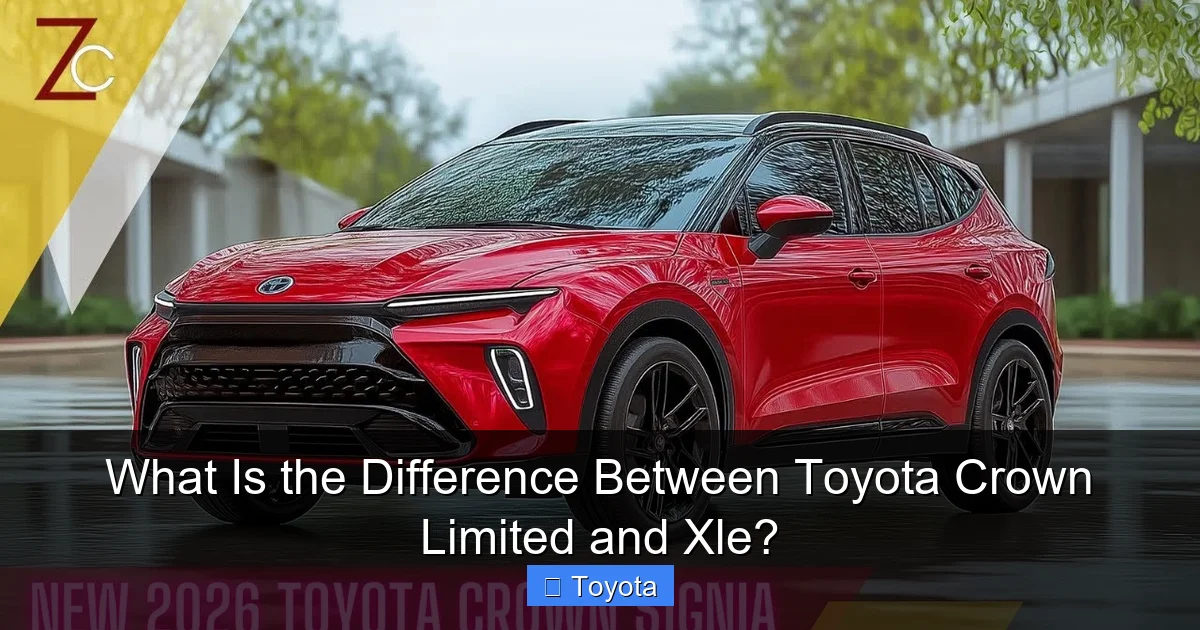 What Is the Difference Between Toyota Crown Limited and Xle?