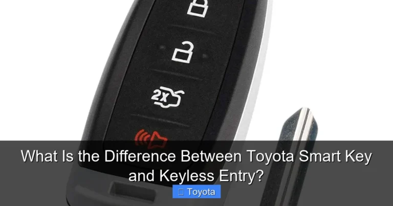 What Is the Difference Between Toyota Smart Key and Keyless Entry?