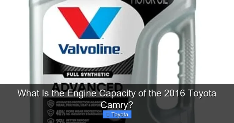 What Is the Engine Capacity of the 2016 Toyota Camry?