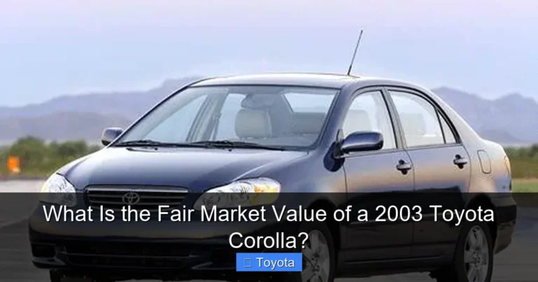 What Is the Fair Market Value of a 2003 Toyota Corolla?