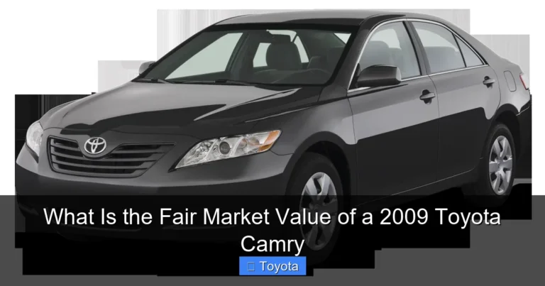What Is the Fair Market Value of a 2009 Toyota Camry