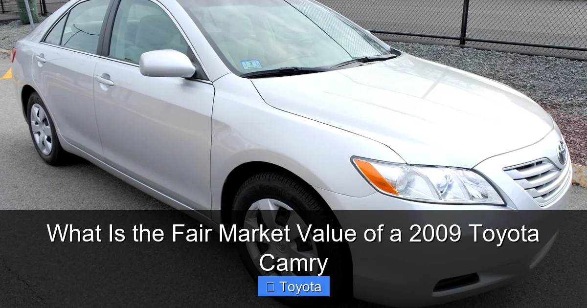 What Is the Fair Market Value of a 2009 Toyota Camry