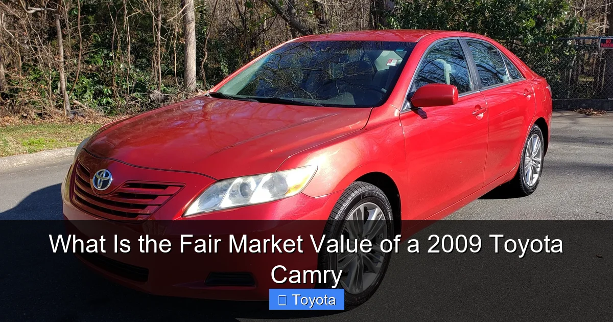 What Is the Fair Market Value of a 2009 Toyota Camry