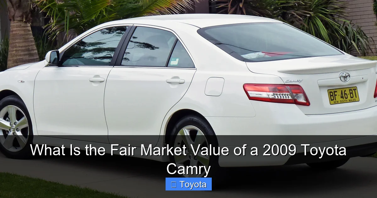 What Is the Fair Market Value of a 2009 Toyota Camry