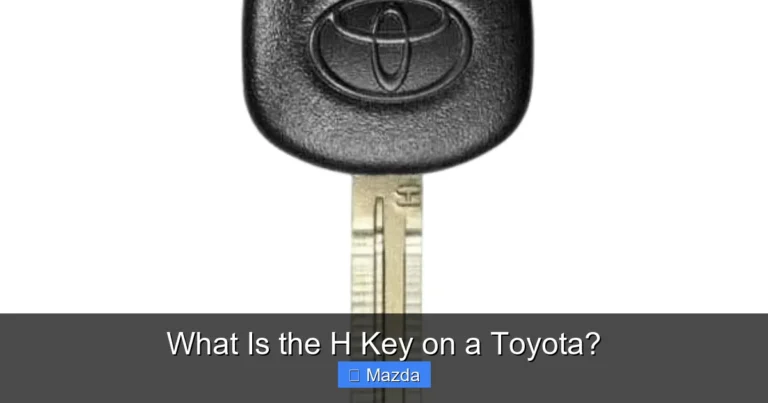 What Is the H Key on a Toyota?
