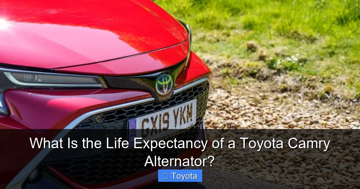 What Is the Life Expectancy of a Toyota Camry Alternator?