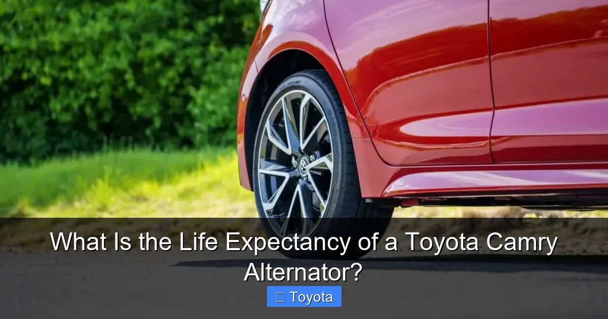 What Is the Life Expectancy of a Toyota Camry Alternator?