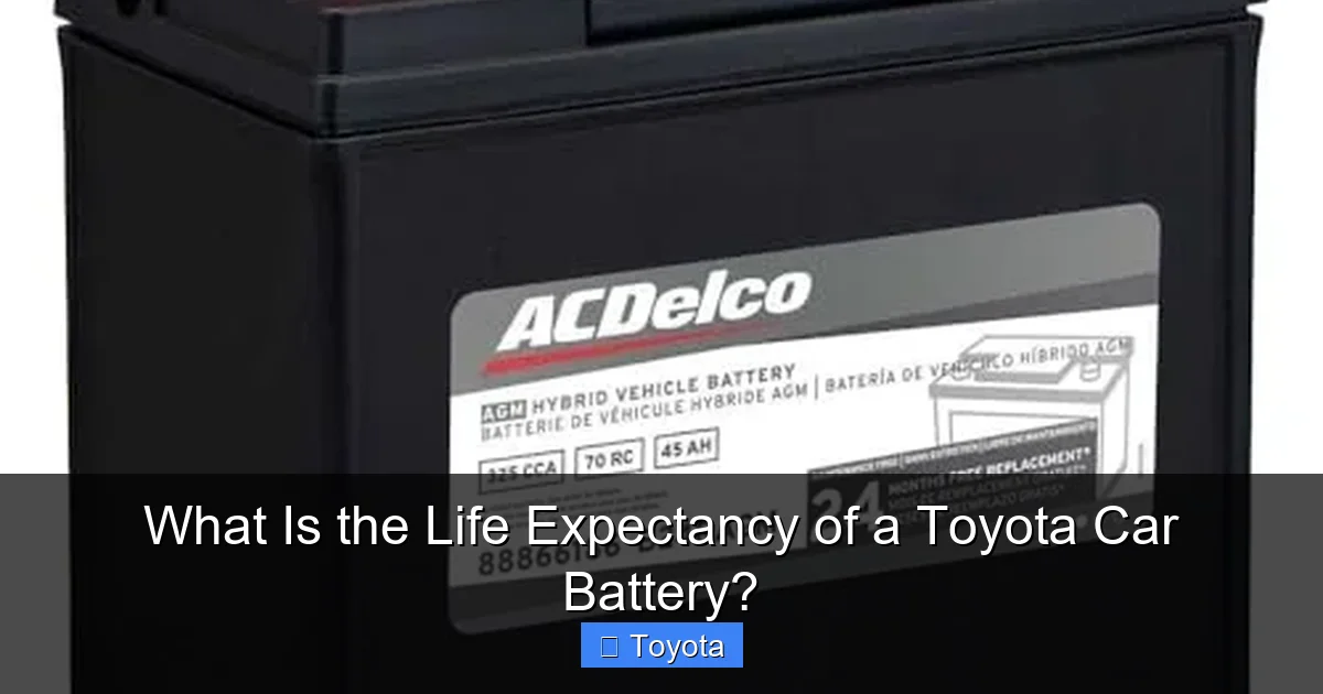 What Is the Life Expectancy of a Toyota Car Battery?