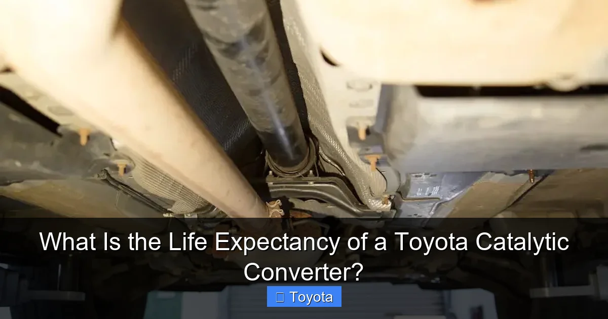 What Is the Life Expectancy of a Toyota Catalytic Converter?