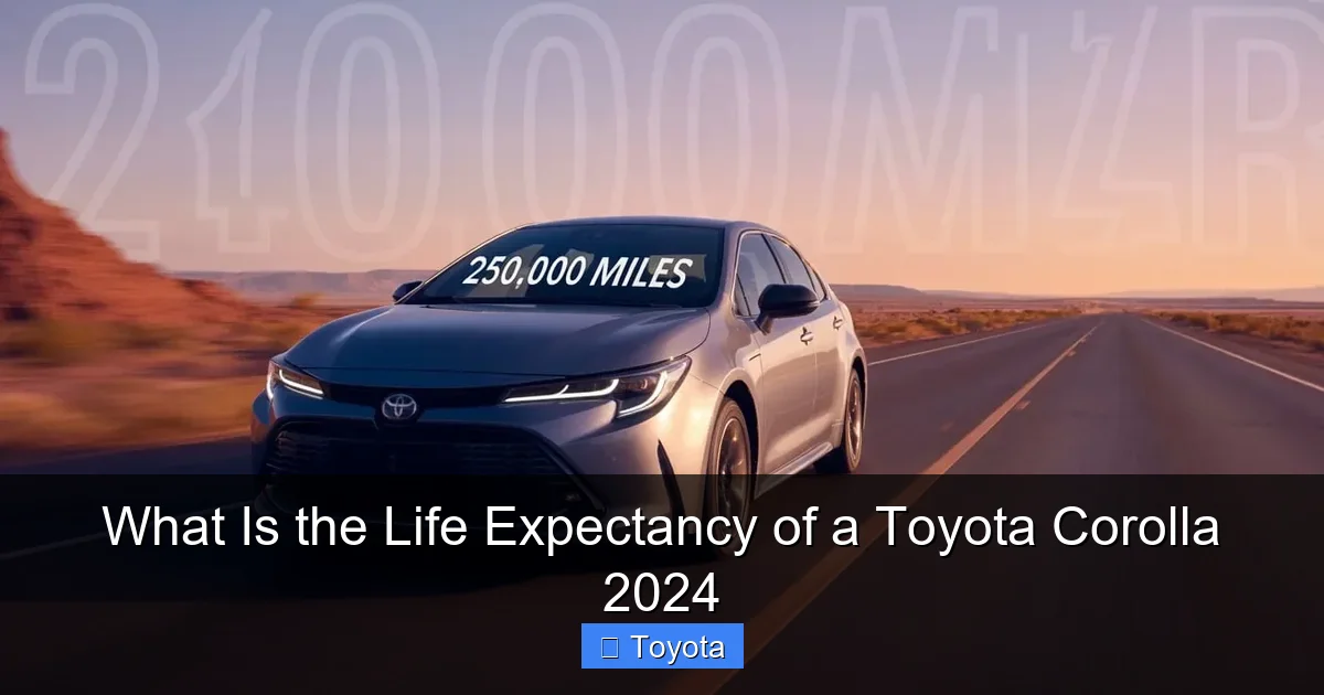 What Is the Life Expectancy of a Toyota Corolla 2024