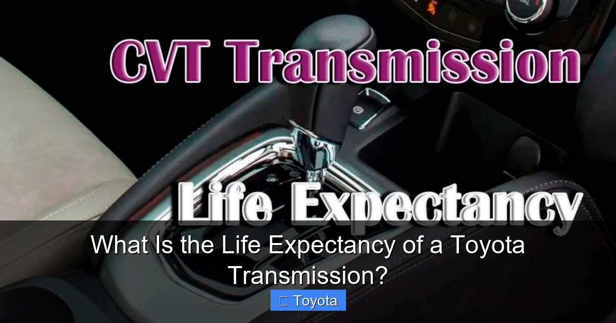 What Is the Life Expectancy of a Toyota Transmission?