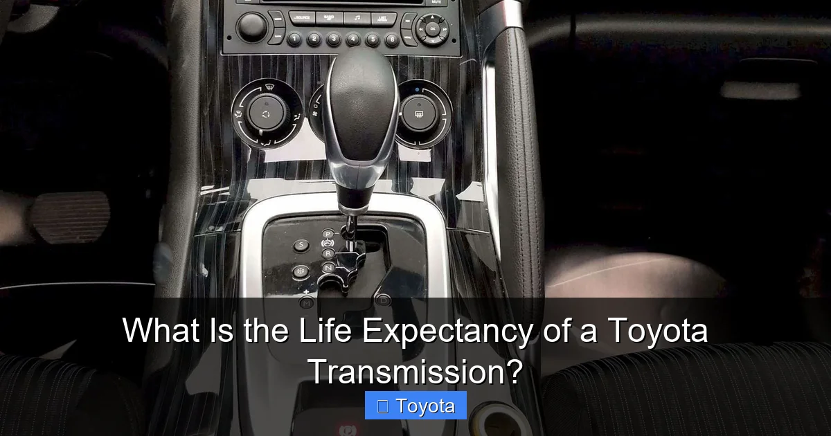 What Is the Life Expectancy of a Toyota Transmission?