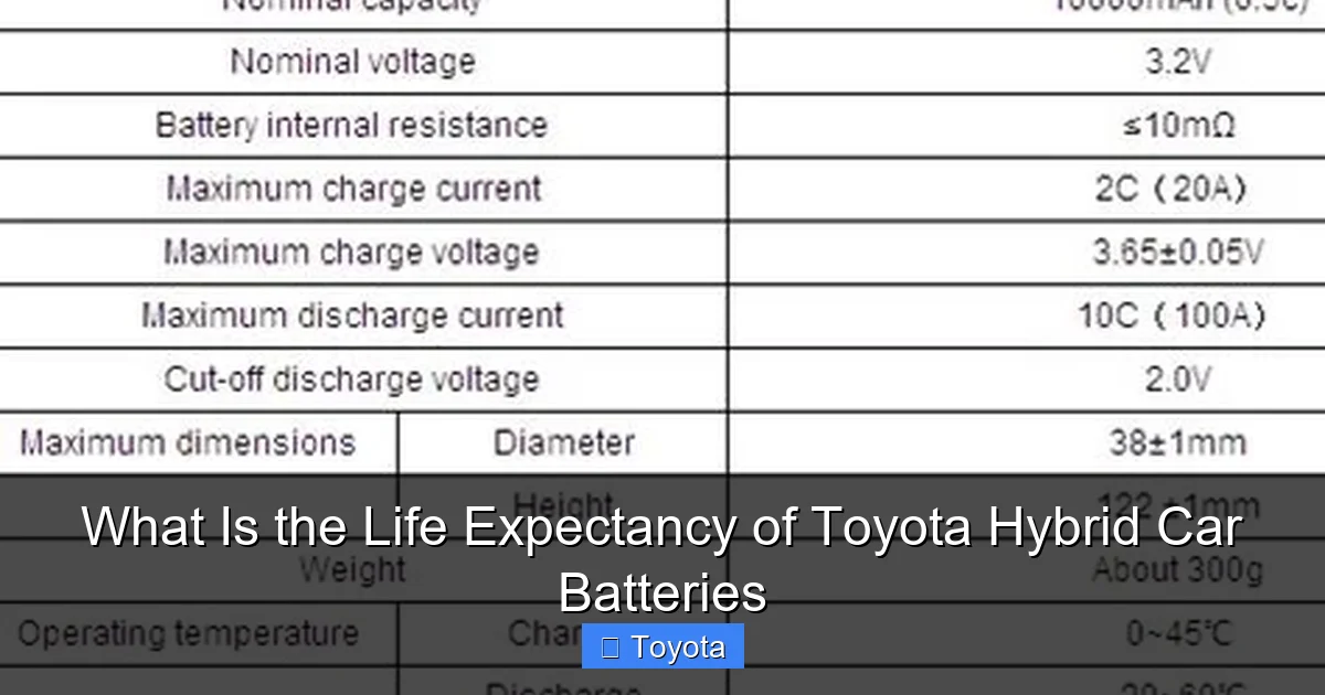 What Is the Life Expectancy of Toyota Hybrid Car Batteries