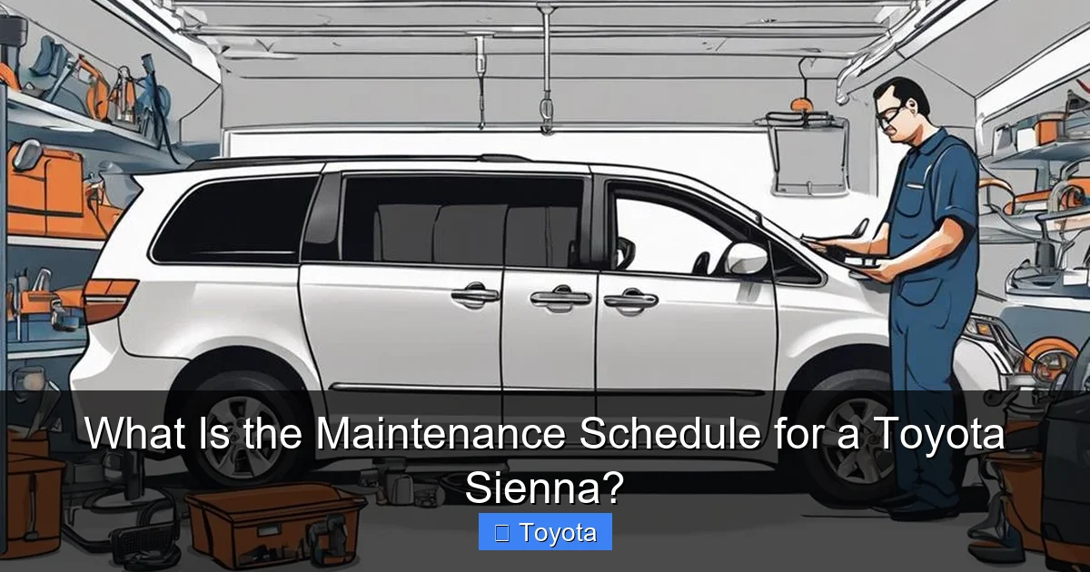 What Is the Maintenance Schedule for a Toyota Sienna?