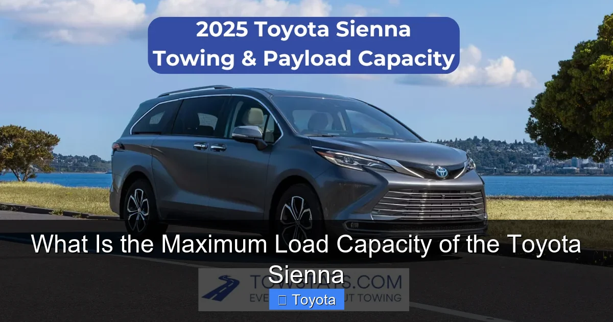 What Is the Maximum Load Capacity of the Toyota Sienna