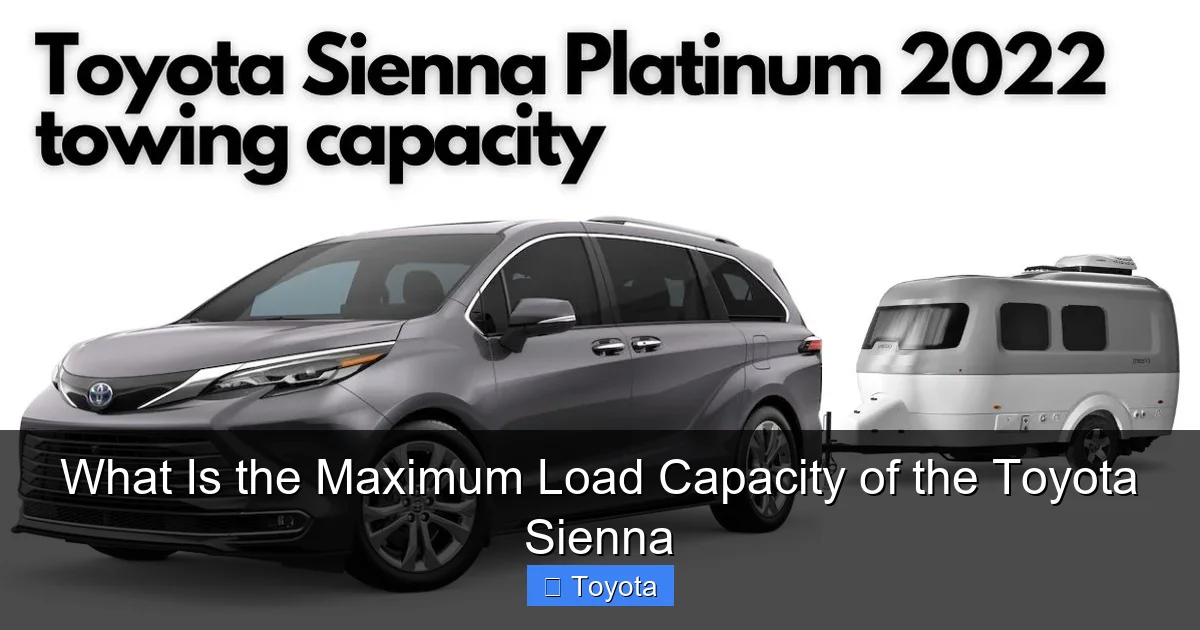 What Is the Maximum Load Capacity of the Toyota Sienna