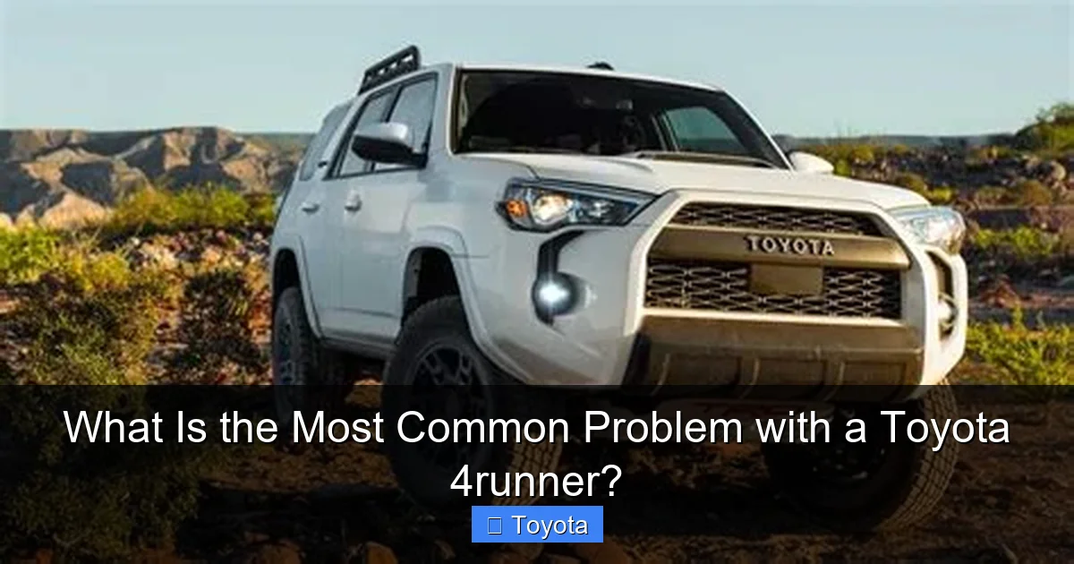 What Is the Most Common Problem with a Toyota 4runner?
