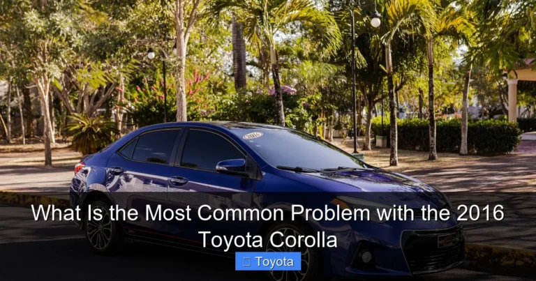 What Is the Most Common Problem with the 2016 Toyota Corolla