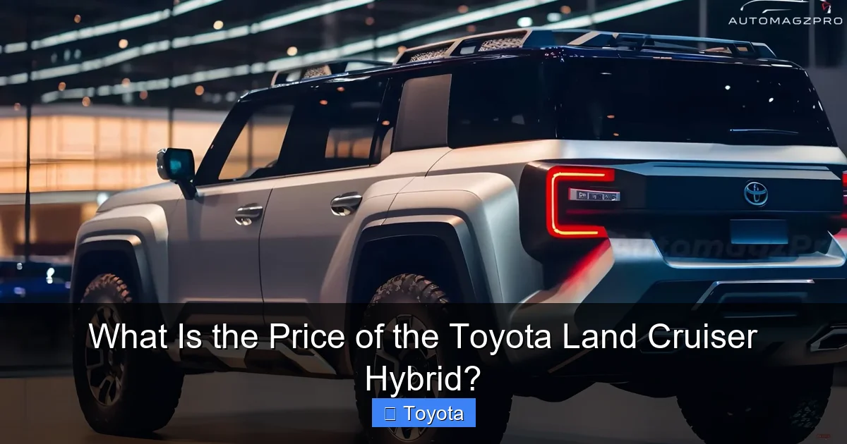 What Is the Price of the Toyota Land Cruiser Hybrid?
