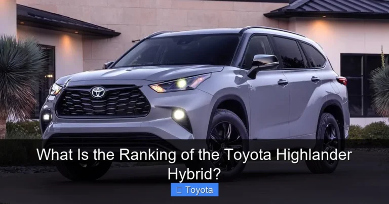 What Is the Ranking of the Toyota Highlander Hybrid?