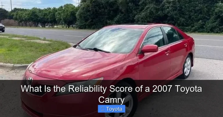 What Is the Reliability Score of a 2007 Toyota Camry