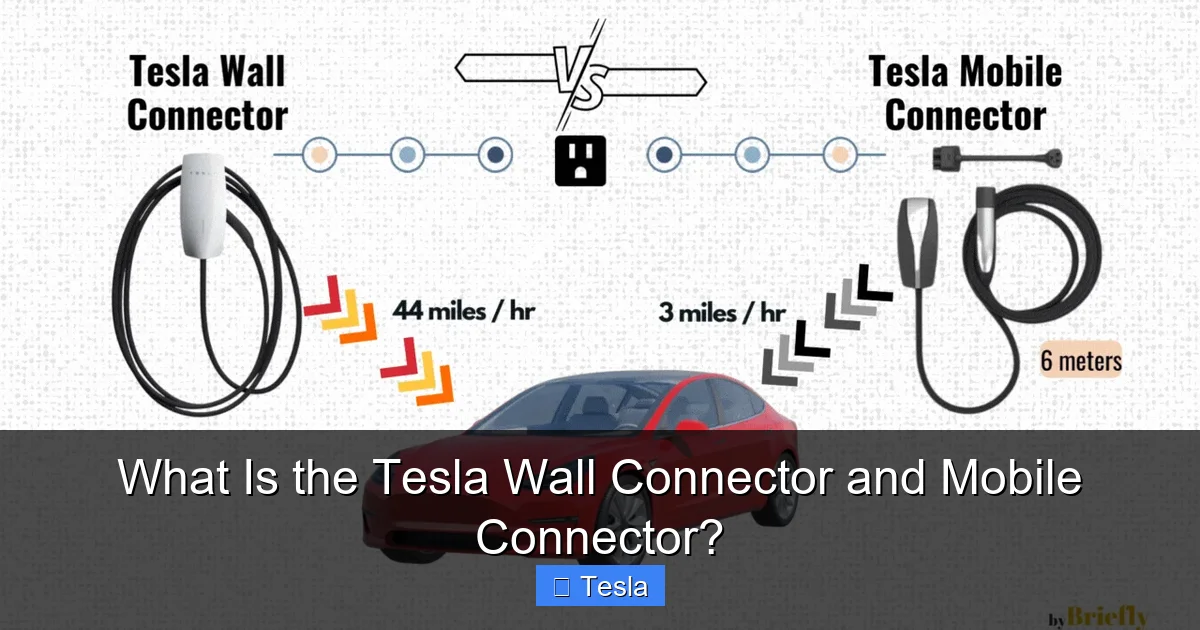 What Is the Tesla Wall Connector and Mobile Connector?