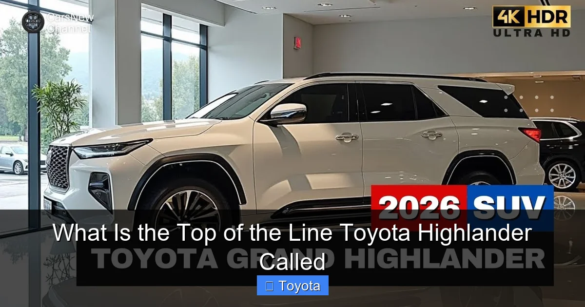 What Is the Top of the Line Toyota Highlander Called