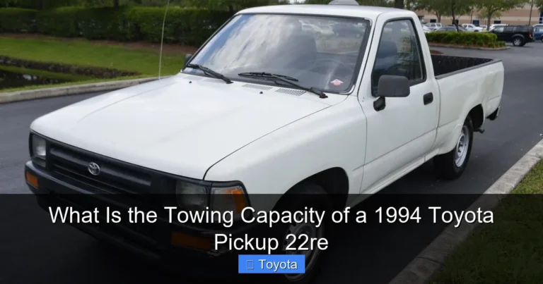 What Is the Towing Capacity of a 1994 Toyota Pickup 22re