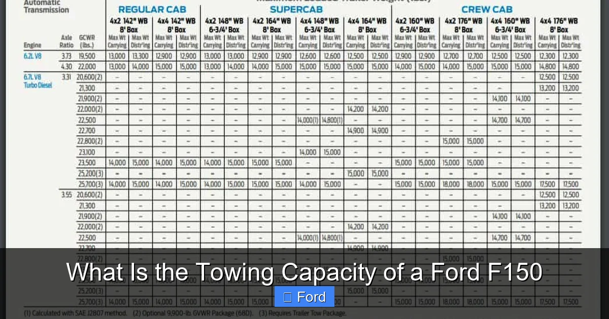 What Is the Towing Capacity of a Ford F150