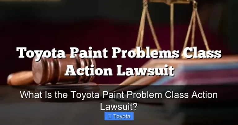 What Is the Toyota Paint Problem Class Action Lawsuit?