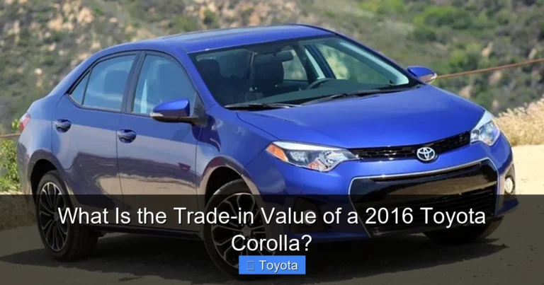 What Is the Trade-in Value of a 2016 Toyota Corolla?
