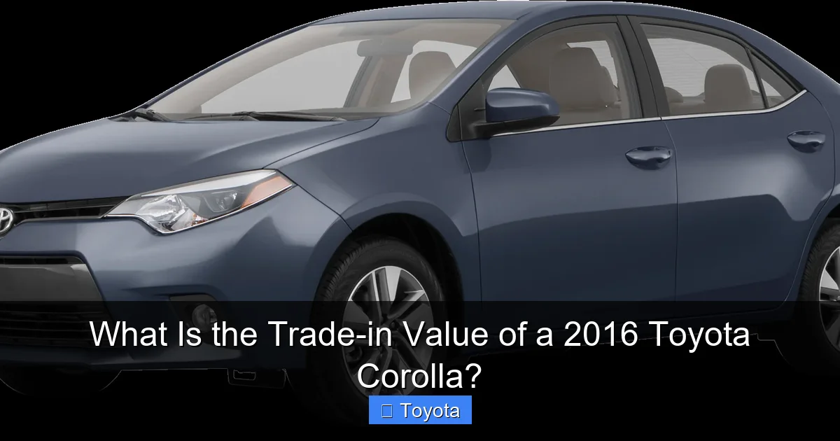 What Is the Trade-in Value of a 2016 Toyota Corolla?
