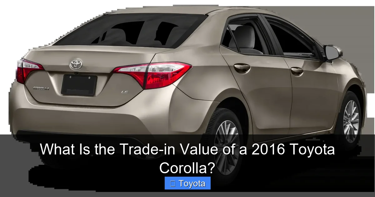 What Is the Trade-in Value of a 2016 Toyota Corolla?