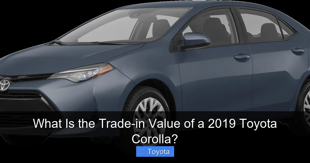 What Is the Trade-in Value of a 2019 Toyota Corolla?