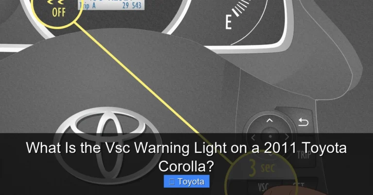 What Is the Vsc Warning Light on a 2011 Toyota Corolla?