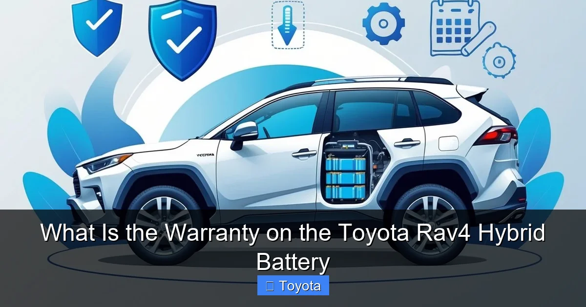 What Is the Warranty on the Toyota Rav4 Hybrid Battery