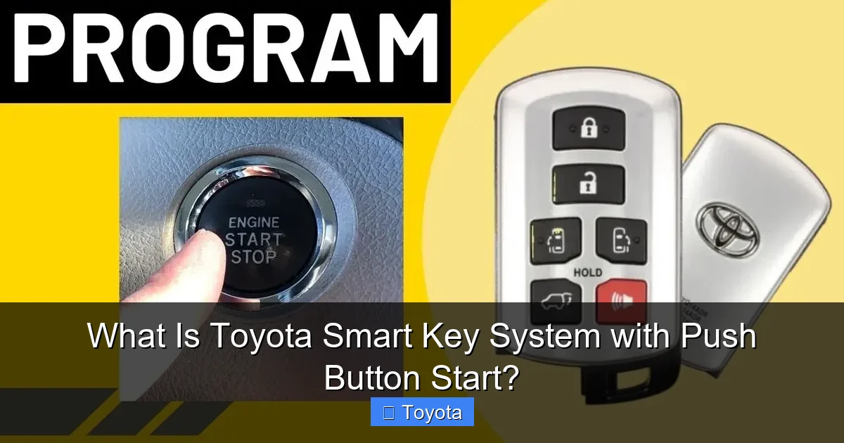 What Is Toyota Smart Key System with Push Button Start?